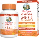 MaryRuth Organics Vegan Omega 3 6 7 9 Gummies TENIDO Hasta 4 Mes de Abastecimiento TENGA 3 Suplemento con Flaxseed Oil TEN Omega 3 Gummies ANTE NO Fish Taste ANTE NO GUMO ANTE 120 Conde