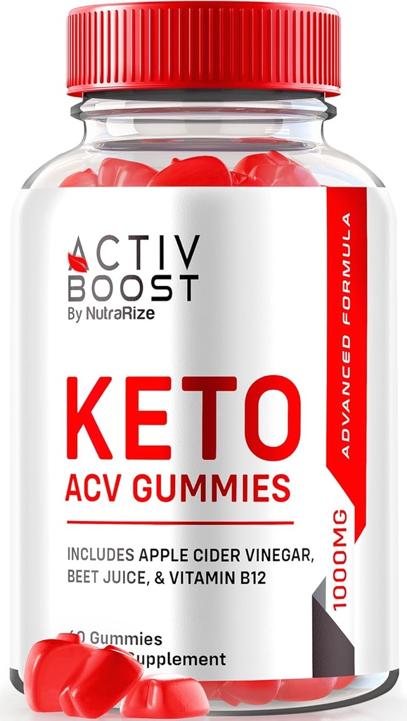 NutraRize Activ Boost Keto ACV Gummies - Keto Suplemento para la pérdida de peso avanzada, máxima fuerza, Gomitas Reseñas (60 Gummies)