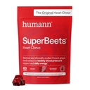 Humann SuperBeets Heart Chews, Nitric Oxide and Blood Pressure Support, Grape Seed Extract " Non-GMO Beet Root Powder Energy Supplement, Pomegranate Berry Flavor, 60 Count