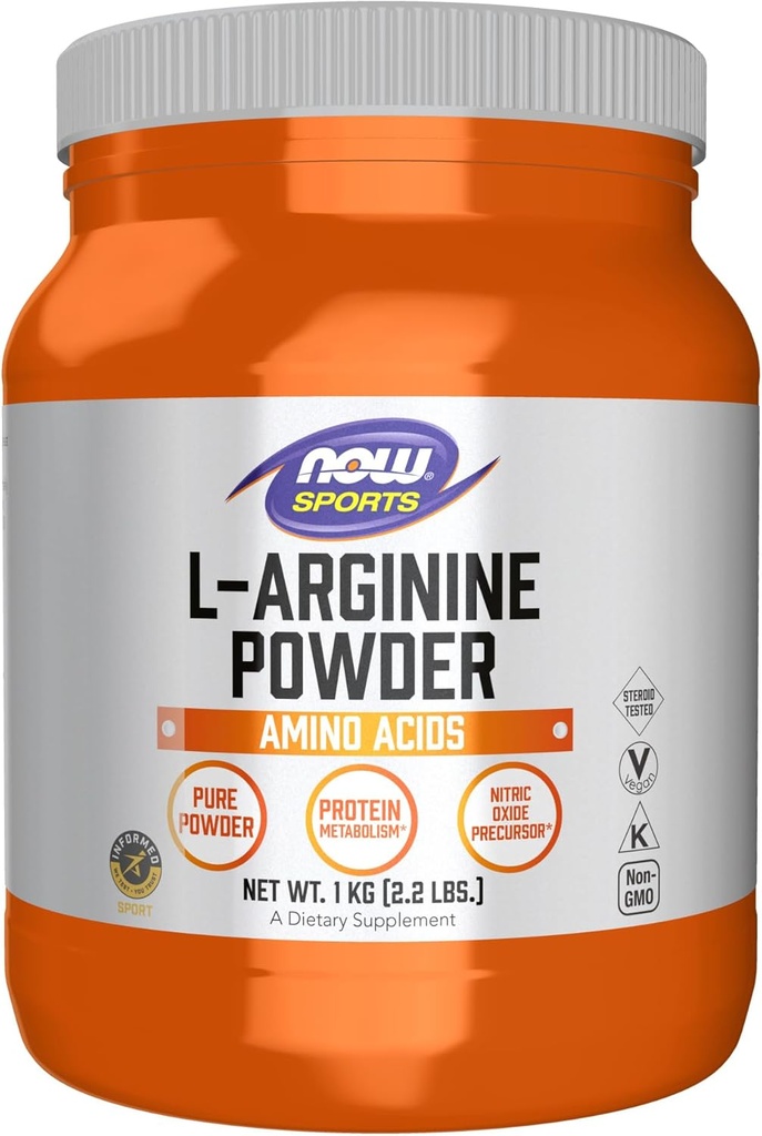 AHORA Foods Sports Nutrition, L-Arginine Powder, Nitric Oxide Precursor, Amino Acids, 2.2-Pound