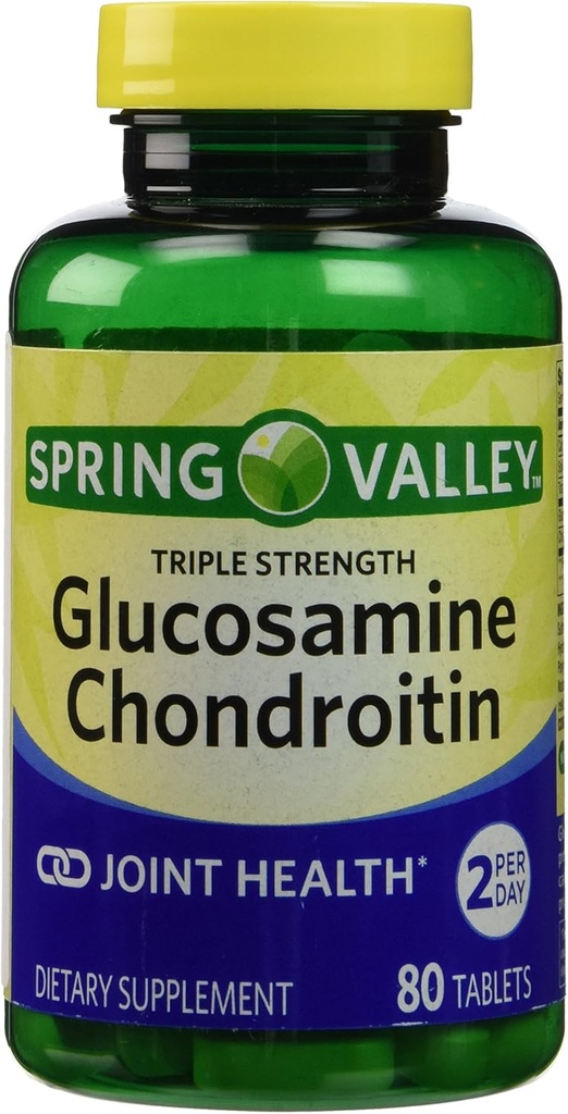 Spring Valley - Glucosamine Chondroitin, Triple Strength, 80 Tablets