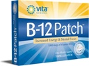Vita Sciences Vitamina B12 Patch - Fórmula de Fuerza Extra para Hombres y Mujeres, 1 Mes de Suministro. Energía, foco, memoria y metabolismo