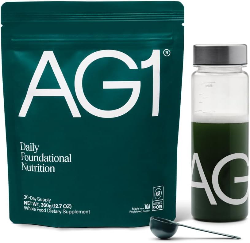 AG1 Greens Powder Suplemento  Mejorar Gut Health ← Multivitamin, Probiotic, Gluten Free, Vegan y Keto Friendly ← Shaker & Scoop Included peru 75 Vitaminas (Athletic Greens), Classic Formula