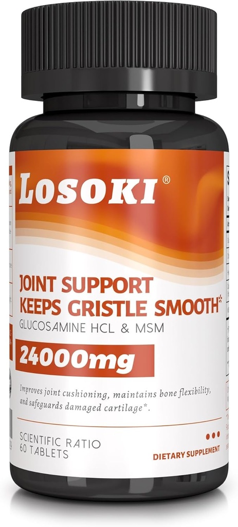 Soporte conjunto de Losoki - Glucosamine Chondroitin MSM Suplemento de Salud Conjunta - 60 Tablet