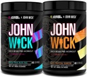 Jacked Factory X John Wick - Wick Mode Pre Workout Powder - Energía intensa, Battle-Ready Focus, Compromiso imparable, y Sheer Will - Baba Yaga Blue Raz ' Last Tropical Sunrise