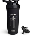Smartshake Rockband Reforce Stainless Steel Protein Shaker Bottle 900 ml | 30 oz - Leakproof Screw-on Lid - BPA Free - Non Insulated – Unisex (Metallica, Scary Guy Logo)