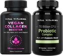 Vital Vitaminas Vegan Collagen Booster + Complejo Probiótico