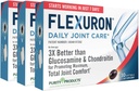 Purity Products Flexuron Joint Formula 3X Better Than Glucosamine and Chondroitin - Empieza a trabajar en tan solo 7 días - Krill Oil, Low Molecular Weight Hyaluronic Acid, Astaxanthin - 30 Count (3)