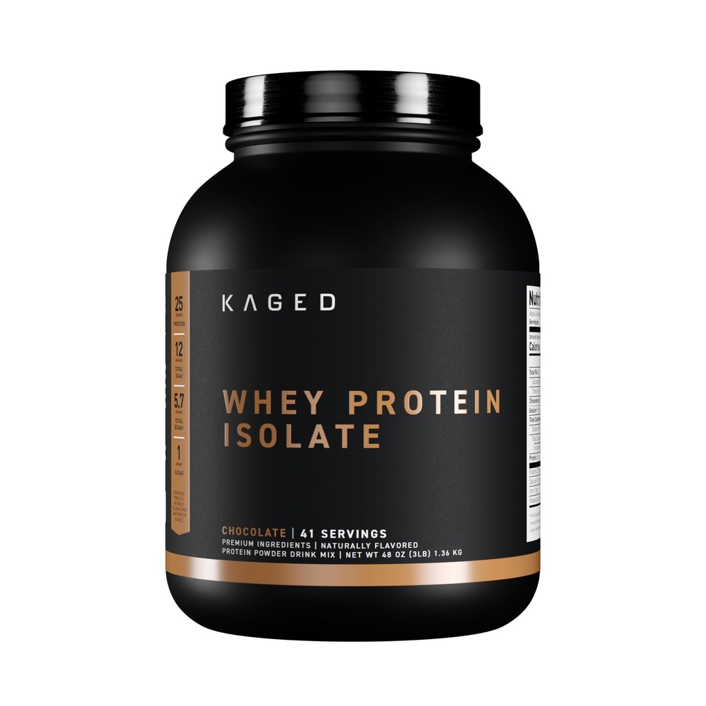 Kaged Whey Protein Isolate Powder ← Chocolate ← 100% Pure Low Lactose Whey ← Post Workout Recovery Bebida ← Apoyo Muscle Building ← Suplementos para Hombres y Mujeres 41 Servimientos