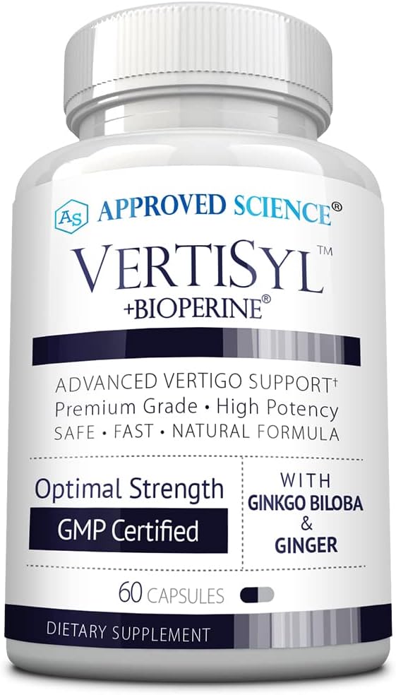 Approved Science VertiSyl - Ginkgo Biloba, Ginger, Vitamin D3, BioPerine - 30 Capsules - 1 Month Supply