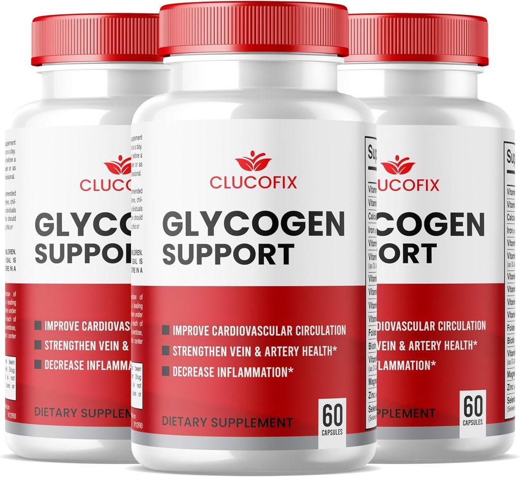 (3 Pack) ClucoFix Glycogen Support Capsules - ClucoFix Glycogen Health &amp; Wellness Multivitamin Support Suplementos Pills - ClucoFix Glycogen - ClucoFix Glyco Advanced Formula Support Reviews