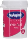 Vitaminas Valupak Suplementos Ácido fólico 400mg 90 Tablas