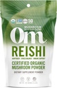 OM MUSHROOM SUPERFOOD Reishi Organic Mushroom Powder, 3.5 Ounce, 50 Servings, Adaptogen, Stress &amp; Immune Support, Superfood Mushroom Supplement