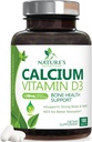 Suplemento de calcio 1200 mg - con vitamina D3 para la mejor absorción - Apoya la salud inmunitaria, los huesos y los dientes - Carbonato de calcio de la naturaleza + 1600 UI de D3 - Botellado en EE.UU. para hombres de mujeres - 180 Tabletas