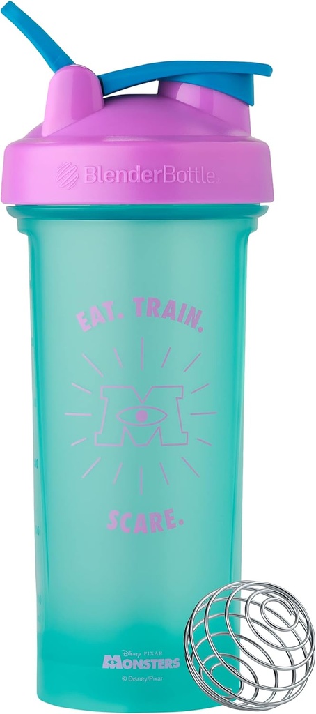 BlenderBottle Pixar Classic V2 Shaker Botella perfecta para Protein Shakes y Pre Workout, 28-Ounce, Monsters Inc.