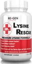 Re+Gen Nutrition Lysine Rescue, Amino Acid Supplement for Stronger Immune Health & Collagen Synthesis in Women &amp; Men, Promotes Lips & Skin Health, Natural, Pure L-lysine, 90 Capsules, 45 Day Supply