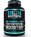 Iron Brothers Supplements Testosterone Booster for Men with Estrogen Blocker - Anti-Estrogen Dietary Supplements - Grape Seed & Tribulus Terrestris – Pack of 60 Capsules – Muscle Growth Boost - 30 day