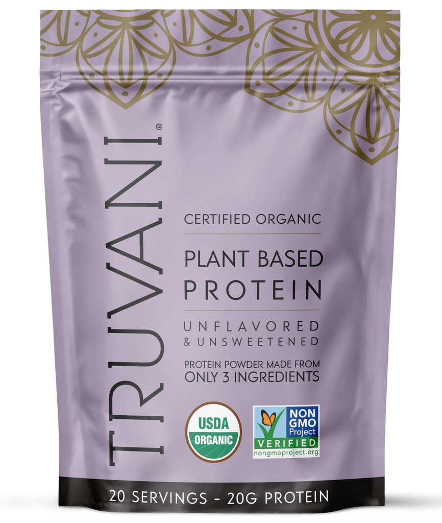 Truvani Vegan Pea Protein Powder ← Desarrollado Silencio 20g Orgánica Planta Basada Proteína Silencio 20 Serviciones Silencio Keto Silencio Gluten &amp; Dairy Gratis Silencio Bajo Carb Silencio No Añadido Sugar