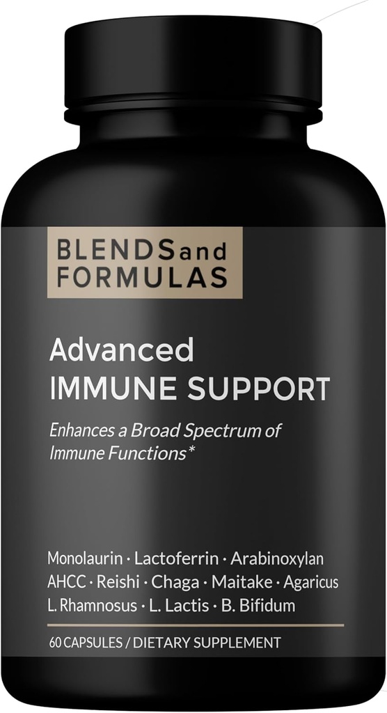 Immune Support (with Monolaurin, Lactoferrin, Mushrooms and Probiotics)