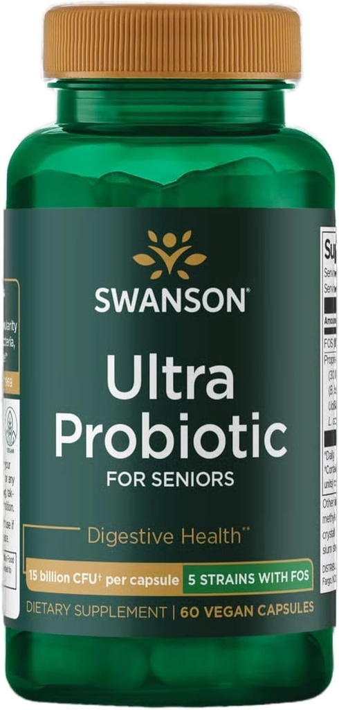 Swanson Ultra Probiótico para Seniors 30 Billion Cfu 60 Veg Capsules