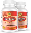Nutrisalud Products Circulacion Complex, Capsulas naturales para la circulacion.Set de 2 frascos.Combaten Varices,calambres,hinchazon de pies y Manos,ayudan a bajar el colesterol.