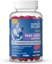 Mami's Bliss Kids Feel Calm Gummies, Support a Sense of Calm and Relax The Body, Made with Magnesium, L-theanine, Sugar Free Raspberry Lemonade Flavor, Age 4+, 60 Gummies