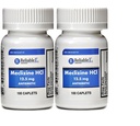 Meclizina 12,5 mg Antiemético, enfermedad de movimiento 100 cápsulas PACK de 2
