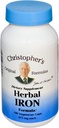 Fórmulas originales de Christopher Herbal Iron Fórmula, Iron Natural Support, 450 mg, 100 cápsulas vegetarianas