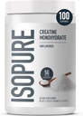 Isopure 100% Pure Creatine Monohydrate Powder, Sugar Free, Unflavored, 5g Creatine Monohydrate Per Serving, 1.1 Lbs, 100 Servings (Packaging May Vary)