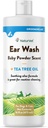 NaturVet Ear Wash Liquid Supplement for Dogs & Cats – Pet Health Supplement Cleans Dog, Cat Ear Canals – Incluye Aloe, Tea Tree Oil – Ayuda a eliminar Pet Ear Wax, Dirt, Debris – 16 Oz.