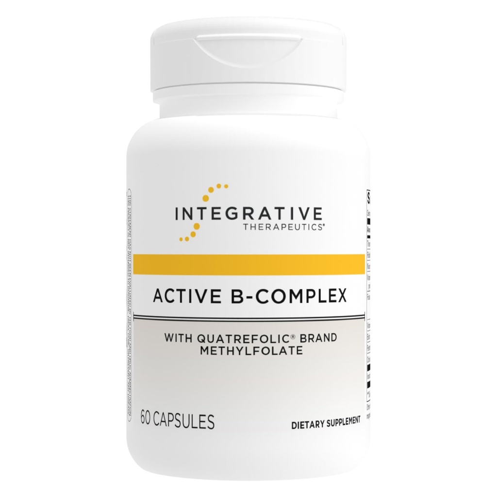 Terapéutica Integrativa Active B-Complex - Cellular Energy & Heart Health Support with Vitamins B2, B6 &amp; B12* - Supports Nervous & Immune Systems* - Dairy-Free &amp; Gluten-Free - 60 cápsulas