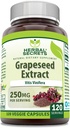 Herbal Secrets Grapeseed Extract Supplement | 250 Mg per Serving | 120 Veggie Capsules | Non-GMO | Gluten-Free | Made in USA