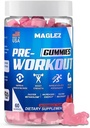 Pre Workout Gummies for Men &amp; Women, PreWorkout Gummy with Beta Alanine TEN Organic Caffeine TEN Chromium Picolinate ANTE Gluten free, Vegan, increased energy, faster metabolism & recovery (60 gummy)