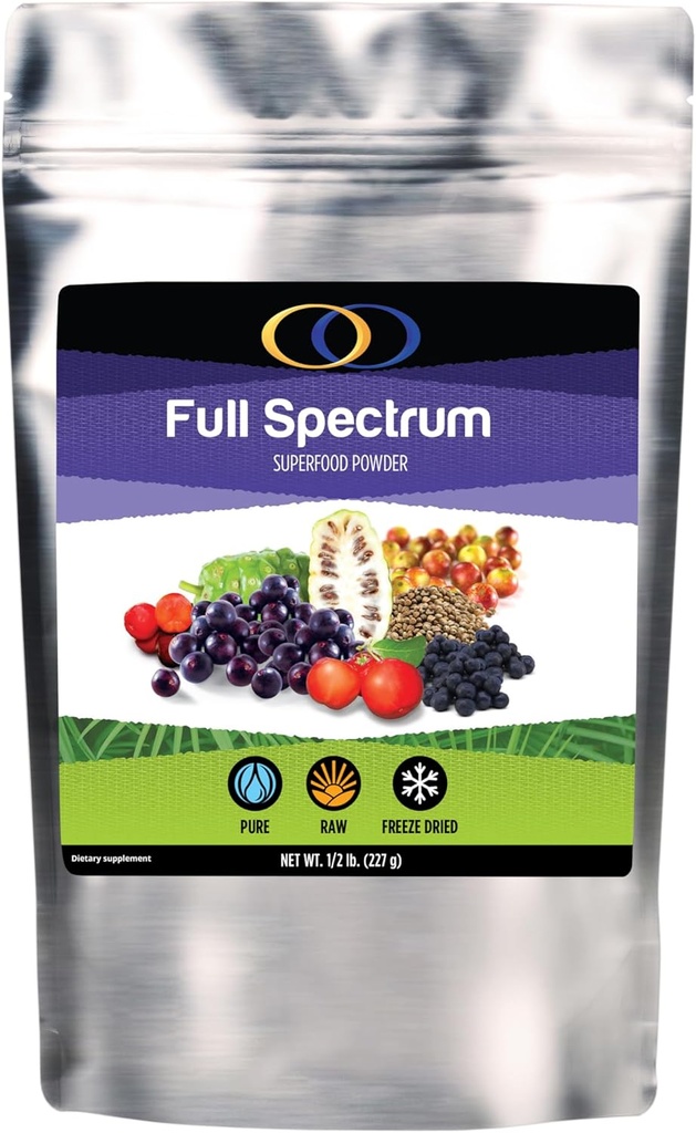Optimally Organic Raw Freeze Dried Full Spectrum Superfood Powder - Immune System &amp; Digestion Support