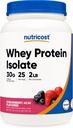 Nutricost Whey Protein Isolate (Strawberry Acai, 2 libras)