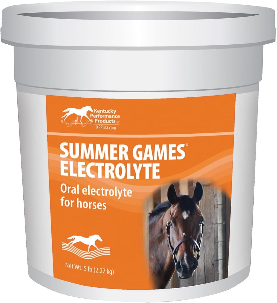 Kentucky Performance Productos Juegos de verano Electrolyte Horse Suplemento, 5 libras contenedor