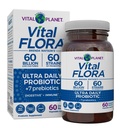 Vital Planet - Vital Flora Ultra Daily Probiotic 60 Billion CFU, Diverse Strains, Prebióticos Orgánicos, Immune Support, Bloating Relief, Digestive Health Probiotics for Women and Men 60 Capsules