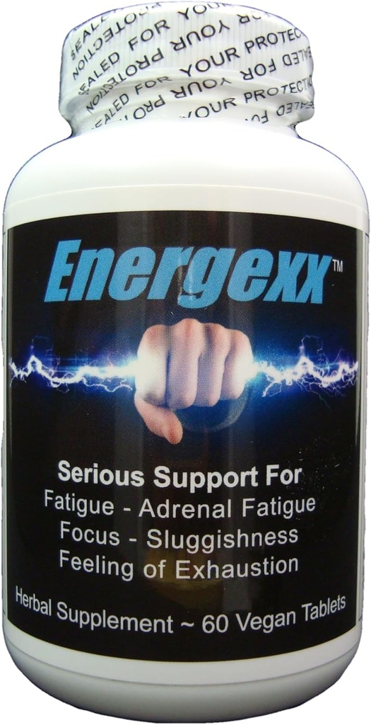 Energexx - Apoyo adrenal serio/Fatigue, Focus, Sluggishness, Energy Booster con Ginger, Ashwagandha y Rhodiola Rosea. para Hombres &amp; Mujeres.