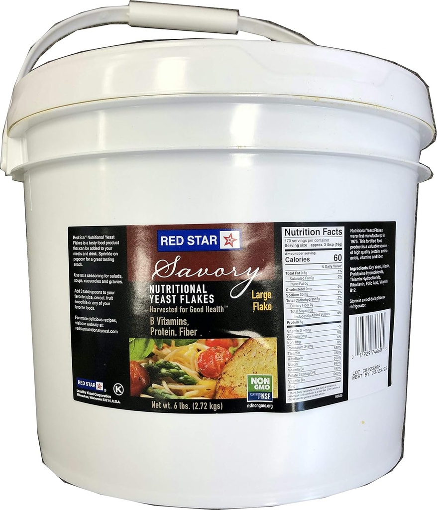 RED STAR Nutricional Gran Flama de Levadura, 6 libras