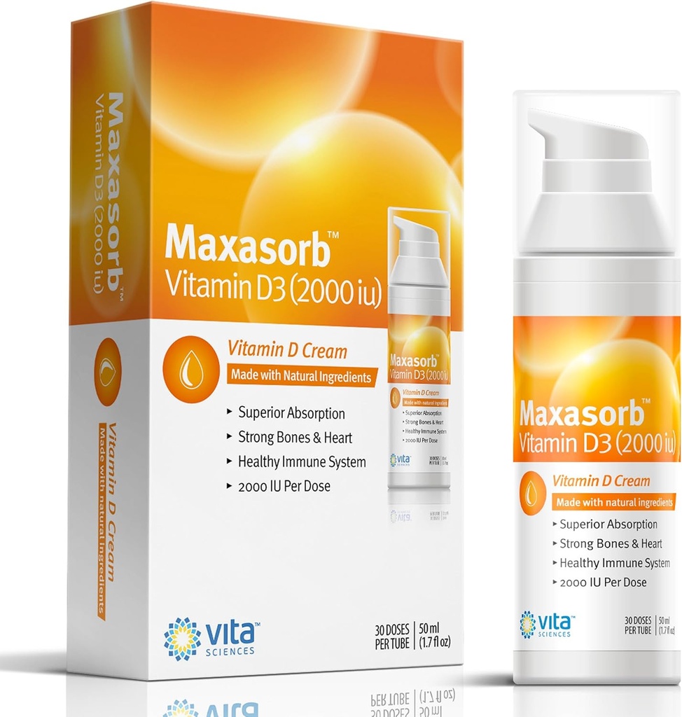 Vitamin D3 Cream | Psoriasis Sufferers Rejoice | Vitamin D Cream for Face, Body, Healthy Skin Care. Safe Topical Psoriasis Cream | Paraben Free | Natural | Max Skin Absorption | Vitamin D 2000 IU