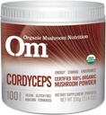 Om Organic Mushroom Superfood Powder, Cordyceps, 100 Servings, Energy and Endurance Support Supplement, 7.05 Ounce (Pack of 1)