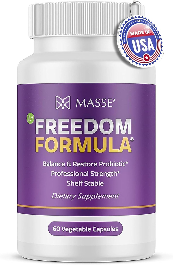 Candida Freedom Massey Medicinales Colon Cleanse Pills - Digestivo elaborado para Vibrant Living - Complejo Probiótico Gut Health - 60 cápsulas