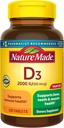 Natural Made Vitamina D3 2000 UI (50 mcg), Suplemento de vitamina D para el Hueso, Dientes, Musculo y Apoyo a la Salud Inmunitaria, 220 Tabletas, 220 Day Supply