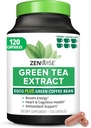 Zenwise Health Green Tea Extract Capsules for Men &amp; Women - EGCG Supplement with Green Coffee Bean Extract Boosts Energy & Memory - Immune Support for Skin, Brain & Hearth Health - Vegan - 120 Count