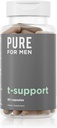Puro para hombres T-Support Suplemento Silencio Vegetarian Apoyo Total para Hombres con Maca, Vitamina D, " Ashwagandha, Muscle Health ¦ Endurance, Strength, Focus, " Energy Support Ø 60 cápsulas