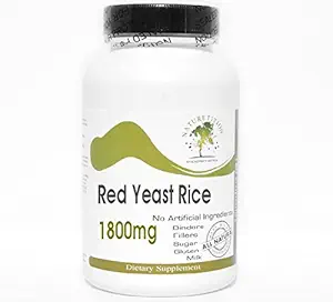 Red Yeast Rice 1800mg ~ 180 Capsules - No Additives ~ Naturetition Supplements