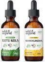 Wild " Organic Gotu Kola Tincture 2 fl oz " Ashwagandha Tincture 2 fl oz