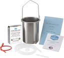 Purelife Detox Coffee Enema Kit - Hecho en EE.UU. - 2 Qt / Superior Non Toxic Made in USA Calidad / 1 lb Purelife Ultra Light Gold Enema Coffee - Lab Tested with no mycotoxins- Silicone Tubing