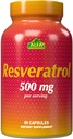 Resveratrol 1000mg por Alfa Vitaminas - Potencial Antioxidante, Ayuda a prevenir daños celulares - Apoyo Función cerebral, Salud cardiovascular, Metabolismo, efectos anti-envejecimiento - 60 cápsulas