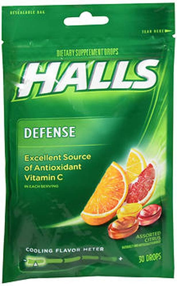 Halls Defense Vitamina C surtido Citrus Suplemento gotas - 30 gotas